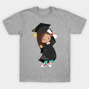 Graduation Girl, Latina Girl, Cute Girl, Diploma T-Shirt